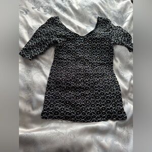 Black and White Floral Dress